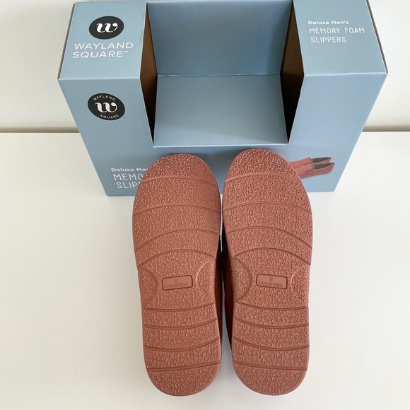 Wayland Square Deluxe Men’s Small Memory Foam Slippers Slip-on Non-Slip Sole 6-7 - Picture 10 of 14